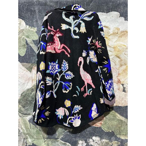 New By Anthropologie Printed Sweater Jacket size Medium - Picture 8 of 8